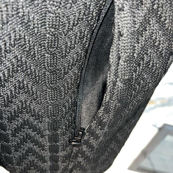 Boston Traders Cable Knit Sweater Jacket Full Zip Black Fleece Lined Size M - Picture 4 of 16